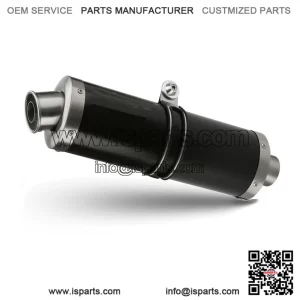 Oval Black Stainless Steel Exhaust for QJ Motor SRT 800 S, X, SX (2024 Model) - High-Performance Upgrade