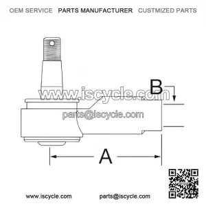 Steering Cylinder Ball Joint Fits Case-IH & Ford/New Holland Compact Tractors, PN:SBA334801512 (SBA334801512)