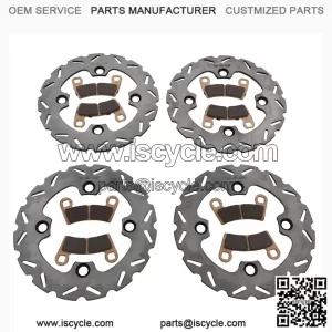 Riptide Front & Rear Brake Rotors and Pads Kit for 2015-2017 Polaris RZR 900 Razor