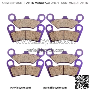 4 Pairs Carbon Fiber Brake Pads for Polaris RZR 800 EFI (2008-2013) | Front & Rear Kit | Low Dust & Noise