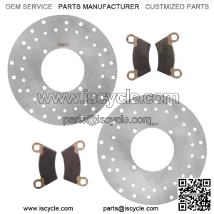 2006-2007 Polaris Ranger 700 6x6 EFI front brake rotors and MudRat brake pads