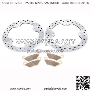 Front Brake Rotors and Brake Pads Kit for 2015-2017 Polaris Sportsman SP 850 Touring | Complete Front Brake Assembly