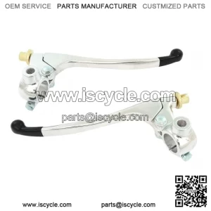 Rubber Tipped Clutch & Drum Brake Lever Perch Set ?C Chrome 7/8" for Honda