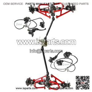 Full 4WD Front and Rear Drive CV Axle Swing Arm Kit for Racing ATVs, Go Karts, and Mini Bikes.
