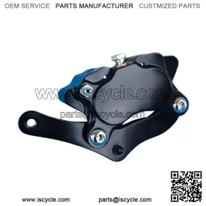 Black Brake Caliper ?C 4 Piston for Harley DNA Midwest FXST & Choppers Glide Front End