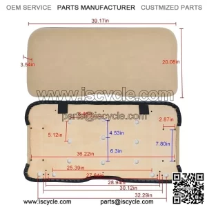 Front Seat Cushion ?C Tan ?C for EZGO RXV