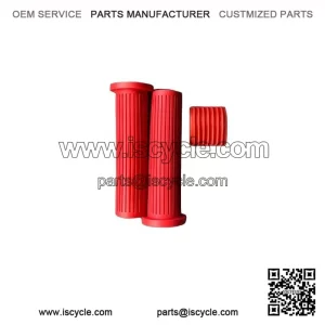 RED RUBBER HANDLE GRIPS ?C For Vespa T5, PX Series