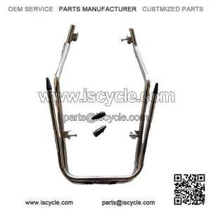 Chrome Mudguard Bumper / Crash Fender in Black for VESPA PX125/150/200 & LML STAR.