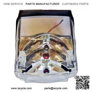 Clear Lexus Style Rear Tail Light (4-Wire Bulbs) with Black Gasket for Vespa PX 125/150/200.