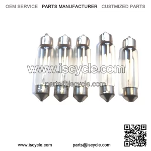 5 x 6V 5W Taillight / Brake Light Festoon Bulbs for Vespa Scooters.