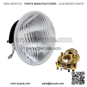 Glass Front Headlight Unit for VESPA PX125E, PX150E & PX200E (1984-1997).
