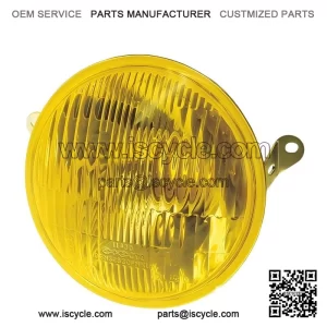 Front Yellow Glass Headlight Set for Vespa PX 125/150/200 Arcobaleno.