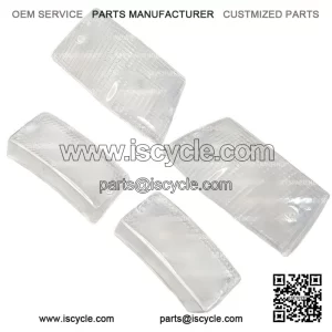 Set of 4 Clear Front & Rear Indicator Lenses for Vespa PX, LML & T5 (2T & 4T).