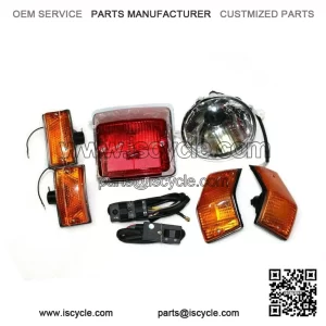Headlight, Taillight & 4 x Orange Indicator Switch Set for Vespa PX & LML.