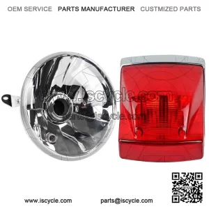 Front Headlight + Stop Light with Chrome Trim ?C Original PIAGGIO for VESPA PX 125/150/200.