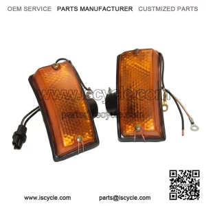 AMBER FRONT INDICATOR BLINKER SET ?C For Vespa PX, PX80?C200 PE Lusso, T5, Stella