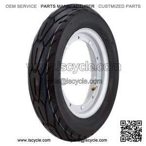 350x10 Tyre with Silver Painted Wheel Rims for VESPA PX, PE, T5 & LML.