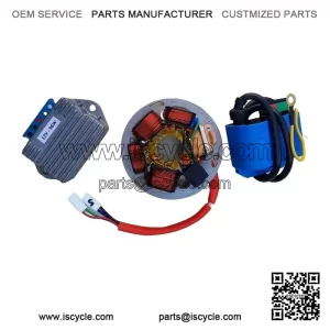 Electronic Stator Plate + CDI Coil + 5-Pin Regulator for Vespa PX125, PX200 & P200E.