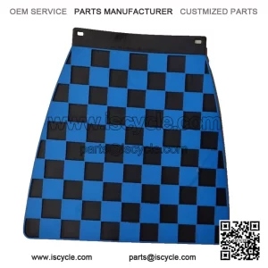 Blue & Black Chequered Mudflap ?C  fits Vespa PX, T5, P, Rally, Primavera, Special & ET3.