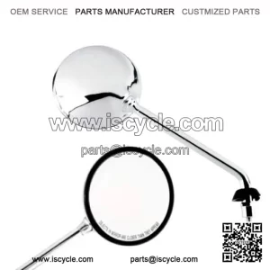 Chrome Plated Rear View Mirror Set (Fiem) for Vespa PX & LML.