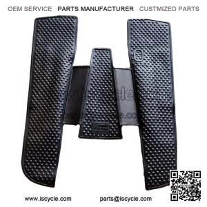 Brand New Black One-Piece Rubber Footboard Mat with Scooter Logo for Vespa PX, LML & T5.
