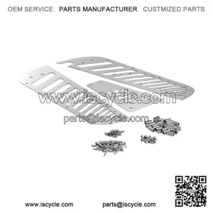 BRUSHED STAINLESS STEEL FOOTPLATE ?C For Vespa PX80?200, PE, Lusso, 1998