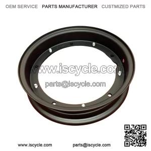 Grade A Black Satin Painted 10-Inch Steel Split Wheel Rims for VESPA PX, PE, PK, T5 & LML.