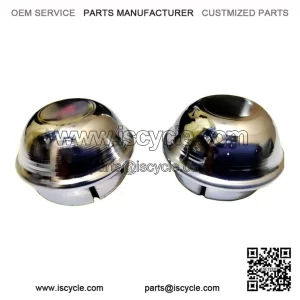 New 10" Chrome Wheel Hub Cap Set (Front & Rear) to fit Vespa PX & LML.