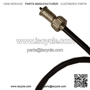 Screw-Type Speedometer Cable (Inner & Outer in Black) for Vespa PX Mk1, P125X & P150X, also fits LML.