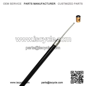 Extra Long Black Friction-Free Throttle Cable with Nipple for Vespa PX 125/150/200.
