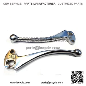 Chrome Brake & Clutch Lever Set with Silver Screws for Vespa PX & LML.
