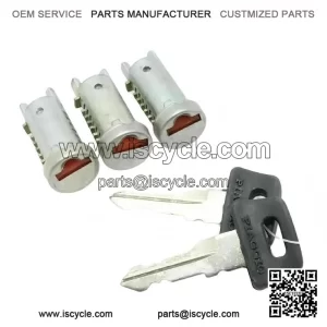 3-Barrel & 2-Key Set (Toolbox, Ignition & Seat) to fit Vespa PX & LML (2T & 4T).