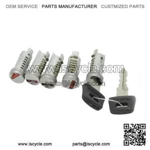 Set of 5 Barrel Locks for Vespa PX, Lusso, T5 & PK.