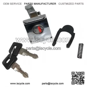 CHROME?PLATED GLOVE / TOOL BOX LOCK WITH 2 KEYS ?C For Vespa PX, PE 150, LML NV