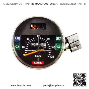 Speedometer (120 Km/h) with Odometer & Fuel Meter for Vespa PX, P125X, P150X & LML Star.