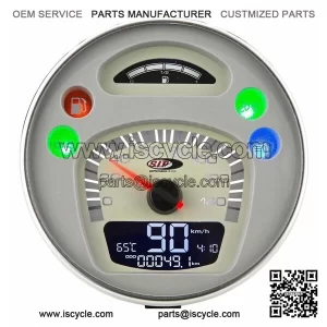 Digital LCD Speedometer with Rev Counter 2.0 for VESPA PX125E, PX150E & PX200E.