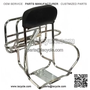 Chrome Rear Rack / Spare Wheel Backrest / Carrier for Vespa PX & LML 2T 125/150/200.