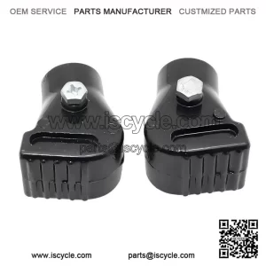 Pair of Black Stand Shoes/Feet for Vespa PX, LML, Star & Stella.