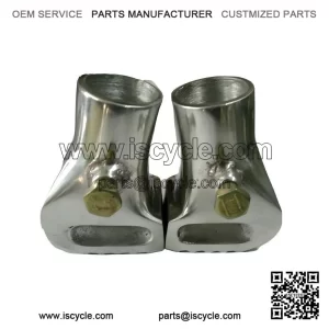 Brand New Pair of Polished Alloy Stand Feet for Vespa PX, P125X, PX200, T5, LML & PK.