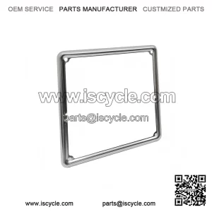 Chrome European License Plate Frame 185??185 mm, Vespa PX 125-150-200