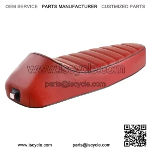 Sports Seat in Red with Black Trim for VESPA PX 125/150/200 (1977-2016).