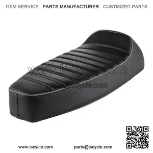 Black Slope Back Sports Seat with Push Button Lock for VESPA PX, PE, T5 CLASSIC & LML 2T.