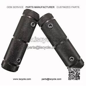 Black 2pk Racing Go Kart Minibike Pedal Grips Kit 1/2" Throttle Brake Pegs Set