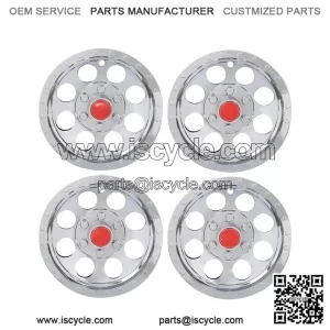 4Pcs Silver 10" Golf Cart Wheel Cover Hub Caps for EZGO, Club Car, Yamaha