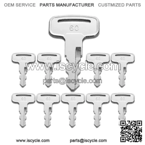 10PCS Replacement Equipment Keys for Yamaha PTV 2010+ 8002 Golf Cart
