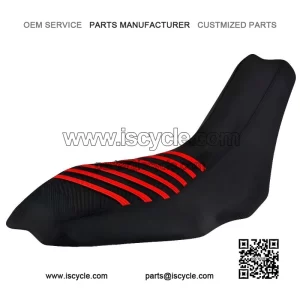 Seat Cover ALL BLACK w/ RED RIBS #255A??2006-2008 Polaris Outlaw 450 500 525